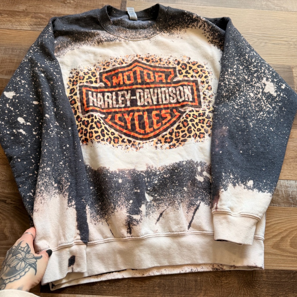 Harley-Davidson Leopard Print Logo Sweatshirt